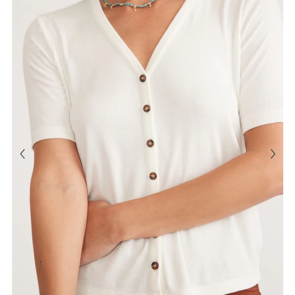 [Marine Layer] Lexi Rib Button Top - Picture 2 of 5